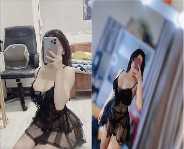 (Sex Viet) Em gái ngực khủng mặc ren gợi dục trêu người yêu