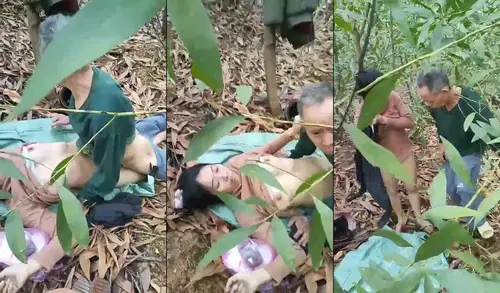 Cụ có tuổi rồi mà vẫn đưa người tình vào giữa rừng chịch thế này con cháu theo sao kịp - không che